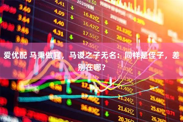 爱优配 马秉做官，马谡之子无名：同样是侄子，差别在哪？
