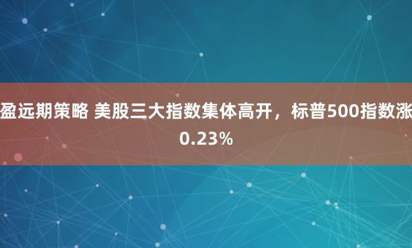盈远期策略 美股三大指数集体高开，标普500指数涨0.23%