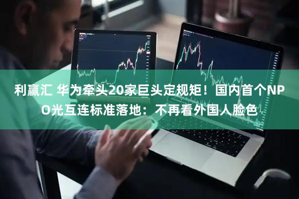 利赢汇 华为牵头20家巨头定规矩！国内首个NPO光互连标准落地：不再看外国人脸色